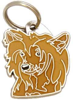 CHINESE CRESTED DOG BROWN - pet ID tag, dog ID tags, pet tags, personalized pet tags MjavHov - engraved pet tags online